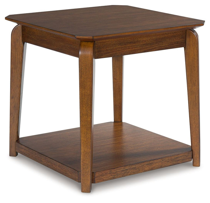Trenmour - Medium Brown - Square End Table - Simple Home Plus