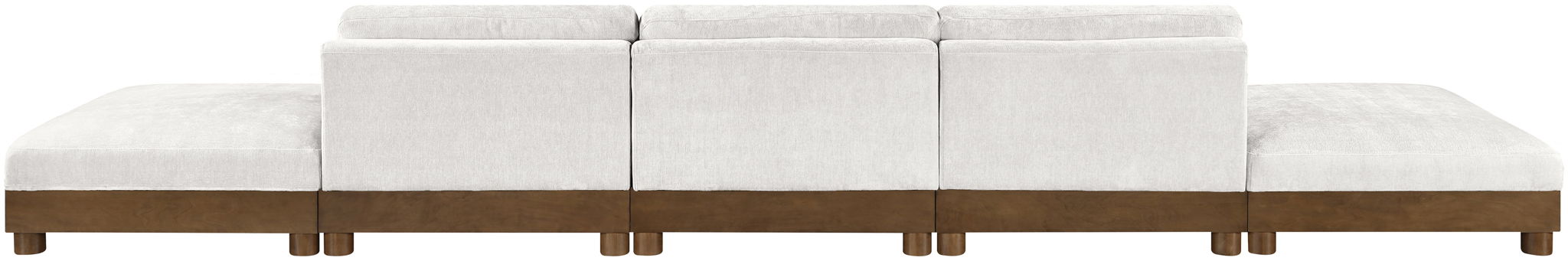 Turin - Chenille Fabric Upholstered Modular Sectional - Cream - Simple Home Plus