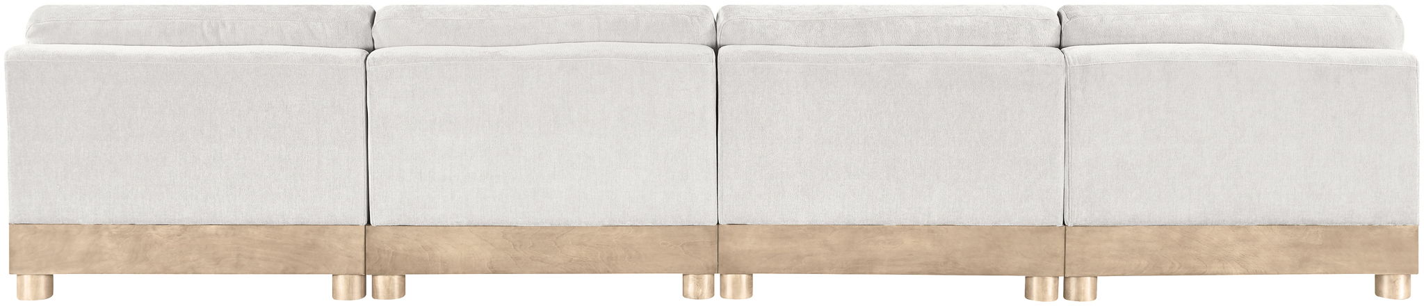 Turin - Chenille Fabric Upholstered Modular Sectional - White - Simple Home Plus