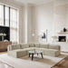 Shaggy - 5 Piece Modular Corner Armless Sectional - Simple Home Plus