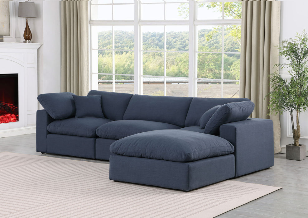 Comfy - 4 Piece Linen Fabric Modular Sectional With Chaise - Simple Home Plus