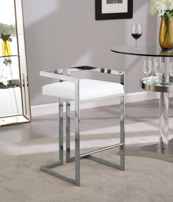 Ezra - Stool with Chrome Legs (Set of 2) - Simple Home Plus