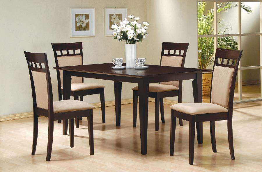 Gabriel - 5 Piece 59" Rectangular Dining Set - Cappuccino - Simple Home Plus