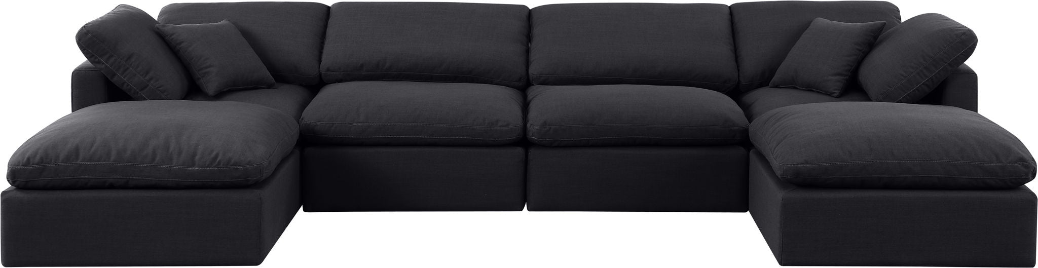 Indulge - Linen 6 Piece Modular Double Chaise Sectional - Simple Home Plus