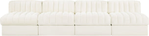Rummi - Armless Velvet Performance Fabric Upholstered 4 Piece Modular Sofa - Simple Home Plus