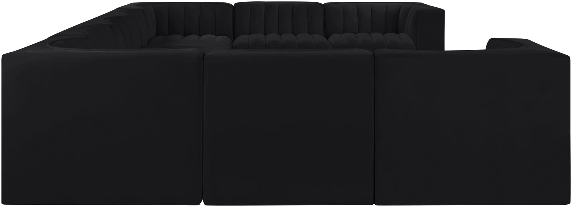 Rummi - Velvet Performance Fabric Upholstered 9 Piece Modular Sectional - Simple Home Plus