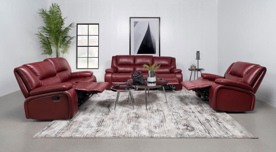 Camila - Upholstered Reclining Sofa Set - Simple Home Plus