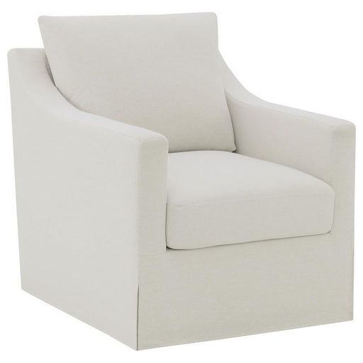 Winter - Upholstered Sloped Arm Accent Swivel Chair - Simple Home Plus