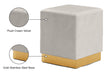 Jax - Stool Ottoman with Gold Base - Simple Home Plus