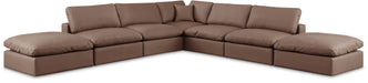 Comfy - 7 Piece Faux Leather Modular Corner Sectional - Simple Home Plus