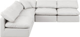 Indulge - Faux Leather 5 Piece Modular Corner Armless Sectional - Simple Home Plus