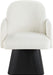 Marlowe - Linen Textured Fabric Upholstered Swivel Dining Arm Chair - Stained Black - Simple Home Plus