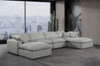 Comfy - 6 Piece Linen Modular Double Chaise Sectional - Simple Home Plus