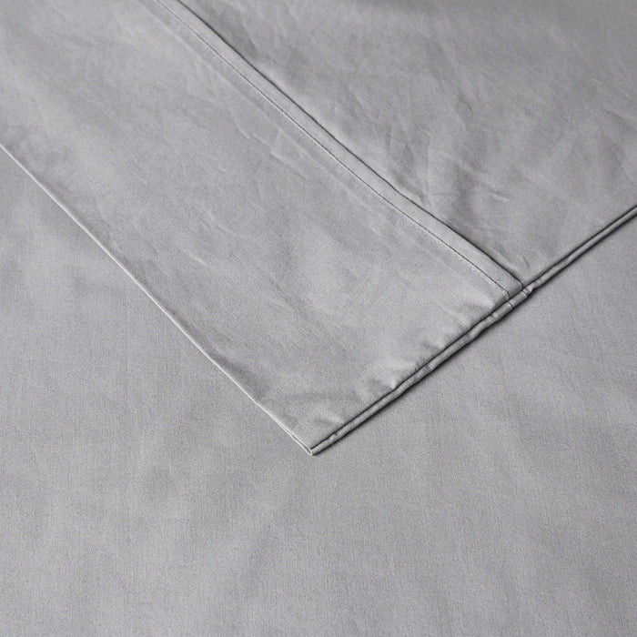 California King Peached Percale Sheet Set - Gray - Simple Home Plus