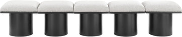 Pavilion - 5 Piece Modular Bench With Black Base - Simple Home Plus