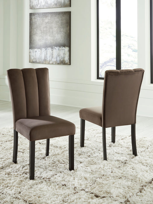 Jeshina - Mocha - Dining Upholstered Side Chair (Set of 2) - Simple Home Plus