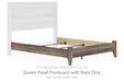 Elbrim - Queen Panel Footboard With Rails - Brown - Simple Home Plus