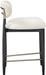 Riccio - Fabric Stool - Black Frame - Simple Home Plus