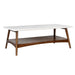 Parker - Coffee Table - Off-White / Pecan - Simple Home Plus