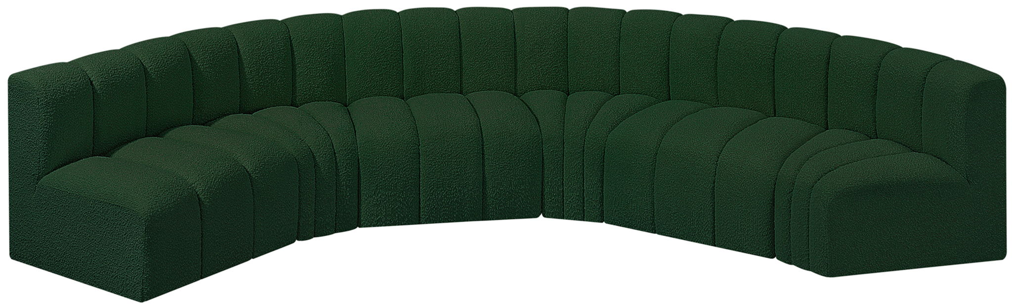 Arc - Boucle Fabric 6 Piece U-Shaped Modular Sofa - Simple Home Plus