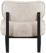 Vetra - Linen Textured Fabric Upholstered Accent Chair With Black Base - Simple Home Plus