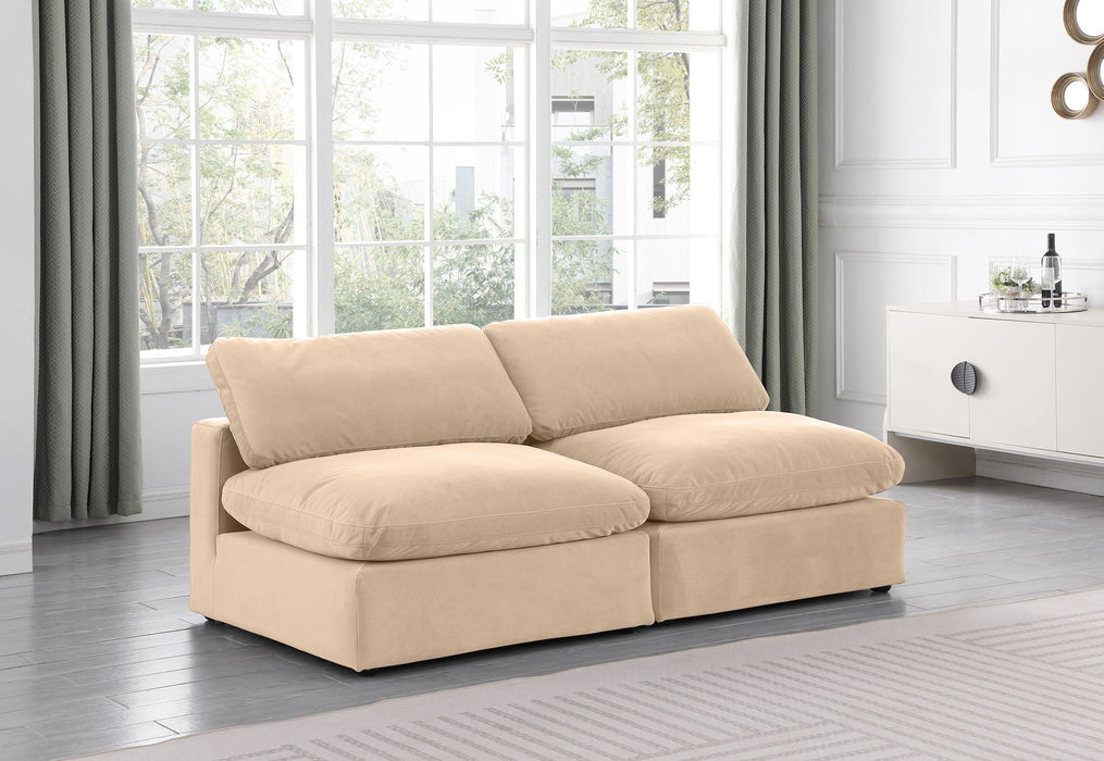 Comfy - Velvet Modular Armless Sofa 2 Seats - Simple Home Plus