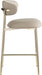 Lupita - Counter Stool With Brushed Gold Frame (Set of 2) - Simple Home Plus