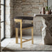 Romeo - Boucle Counter Stool With Gold Base (Set of 2) - Simple Home Plus