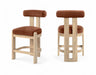 Arienzo - Velvet Performance Fabric Upholstered Counter Stool (Set of 2) - Simple Home Plus