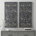 Botanical Panel - Carved Wall Decor (Set of 2) - Antique Blue - Simple Home Plus