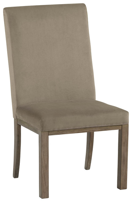 Chrestner - Gray / Brown - Dining UPH Side Chair (Set of 2) - Simple Home Plus