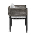 Alegria - Outdoor Patio Dining Chair In Aluminum With Gray Rope And Cushions - (Set Of 2) - Simple Home Plus