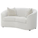 Rainn - Boucle Upholstered Sloped Arm Loveseat - Latte - Simple Home Plus