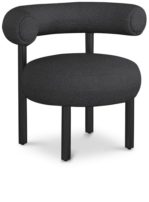 Bordeaux - Boucle Fabric Accent Chair With Black Legs - Simple Home Plus