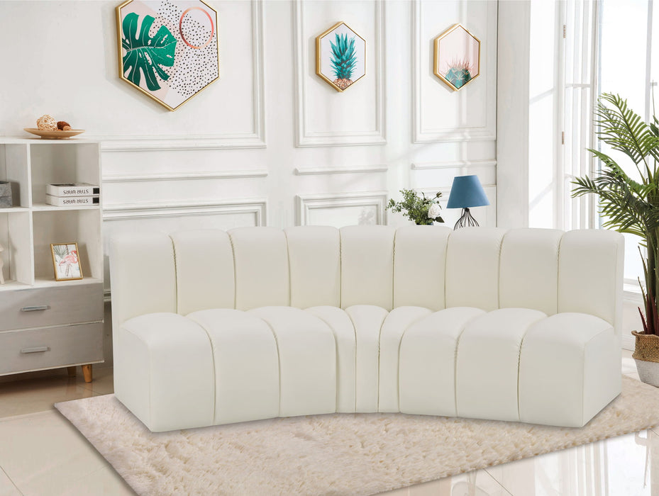 Arc - Faux Leather 3 Piece Modular Corner Sofa - Simple Home Plus