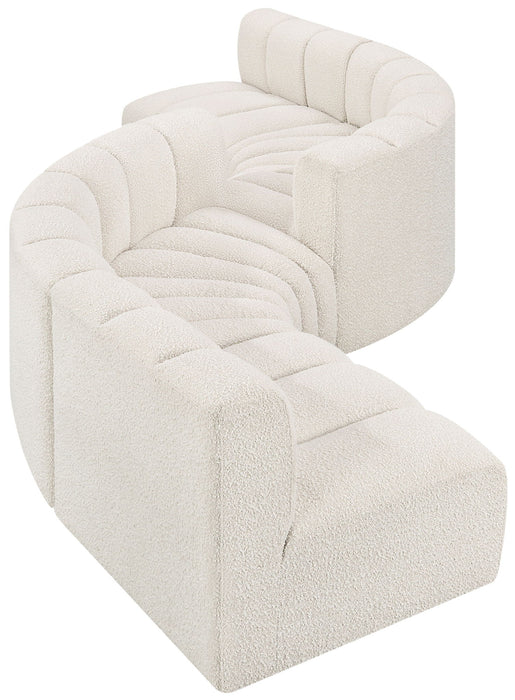 Arc - Boucle Fabric 6 Piece Modular Sofa - Black - Simple Home Plus