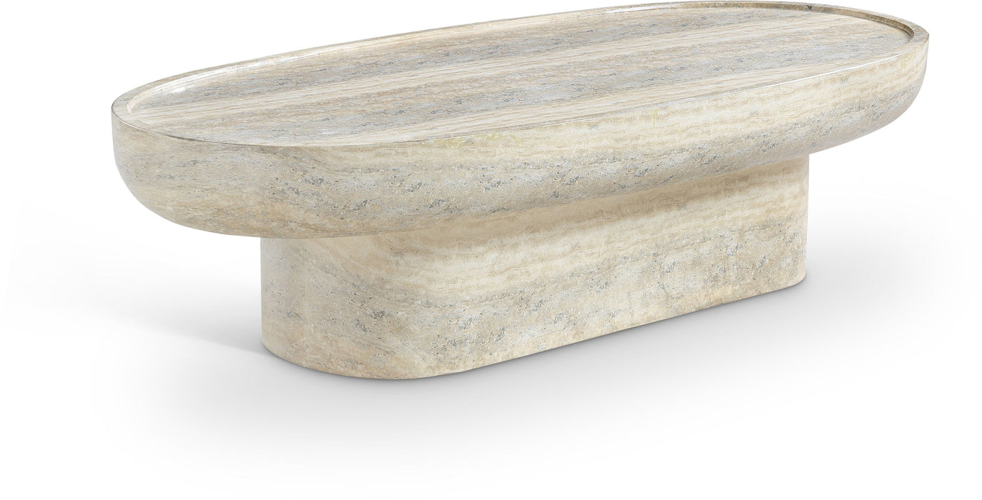 Tivoli - Indoor / Outdoor Coffee Table - Travertine Concrete - Simple Home Plus
