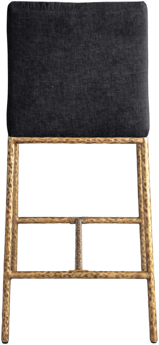 Reeves - Chenille Fabric Upholstered Counter Stool (Set of 2) - Gold Base - Simple Home Plus