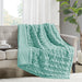 Ruched Throw - Aqua - Simple Home Plus