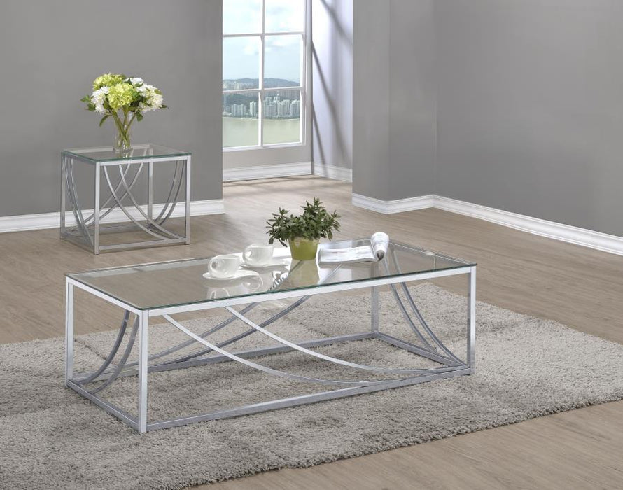 Lille - Glass Top Coffee And End Table Set - Simple Home Plus