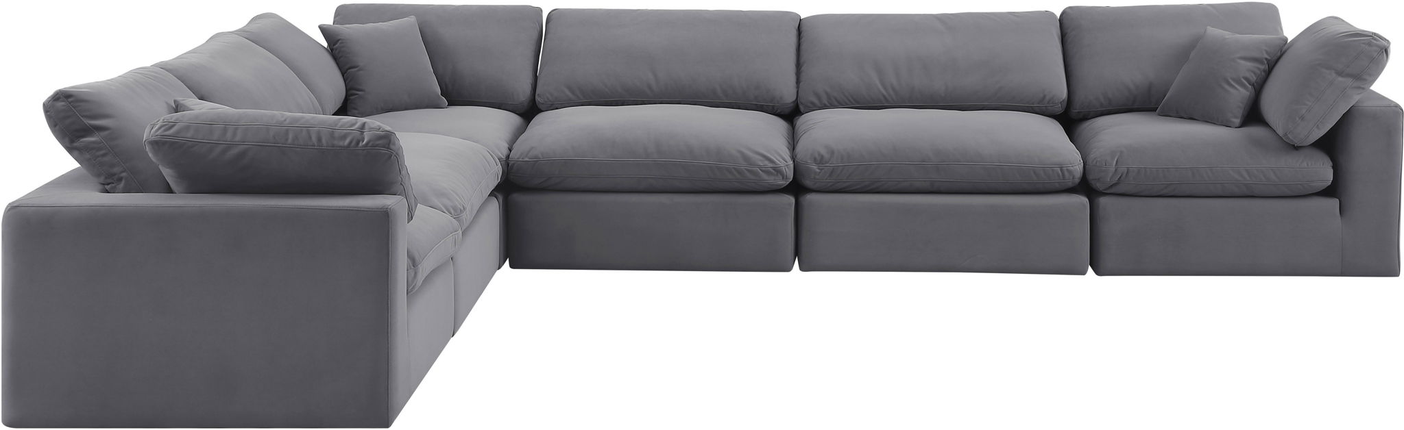 Comfy - 6 Piece Velvet Modular Corner Sectional - Simple Home Plus