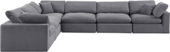 Comfy - 6 Piece Velvet Modular Corner Sectional - Simple Home Plus