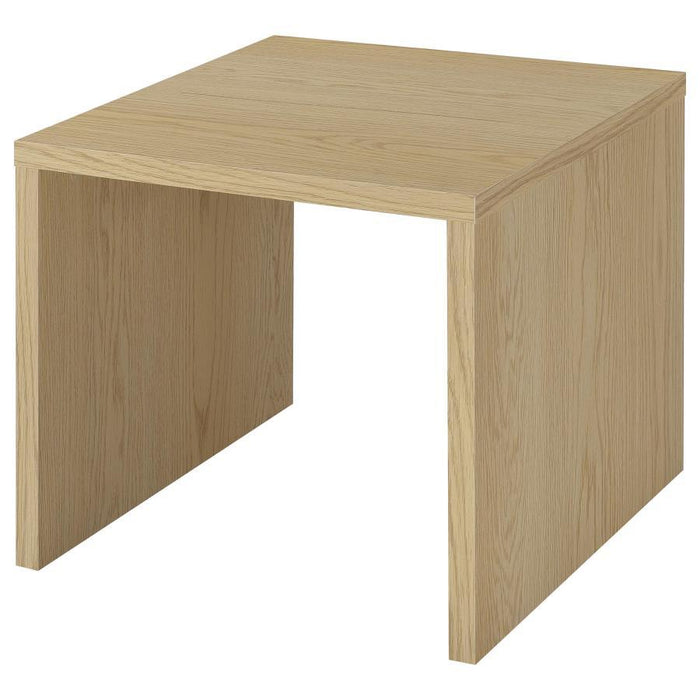 Canoga - Engineered Wood Accent Side End Table - Light Oak - Simple Home Plus