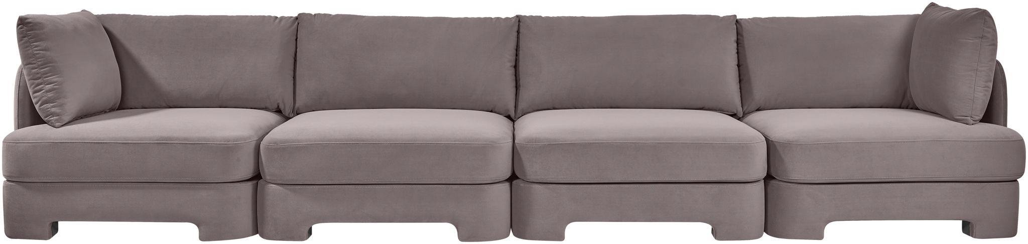 Hammond - Velvet Performance Fabric Upholstered 4 Piece Sofa - Simple Home Plus