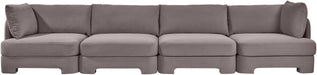 Hammond - Velvet Performance Fabric Upholstered 4 Piece Sofa - Simple Home Plus