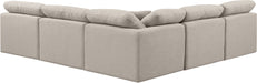 Indulge - Linen 5 Piece Modular Corner Armless Sectional - Simple Home Plus