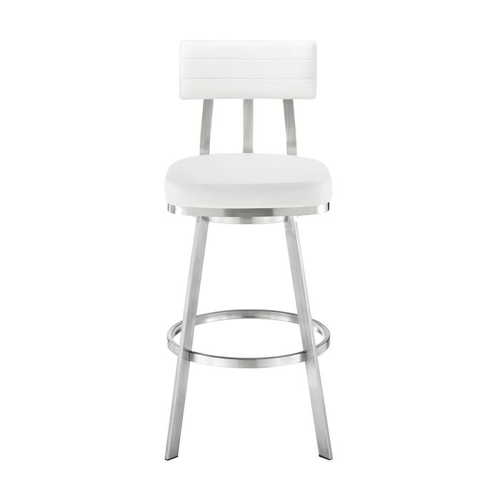 Benjamin - Swivel Stool - Brushed Steel Legs - Simple Home Plus
