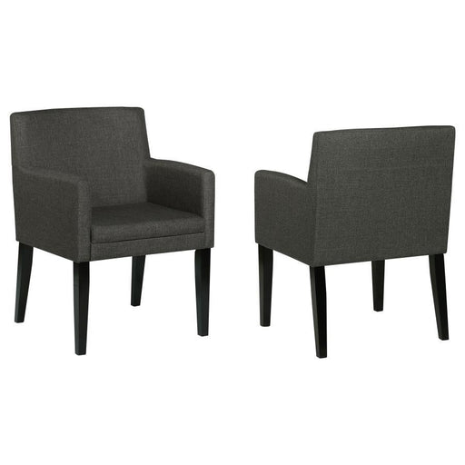 Catherine - Upholstered Dining Arm Chair (Set of 2) - Gray - Simple Home Plus