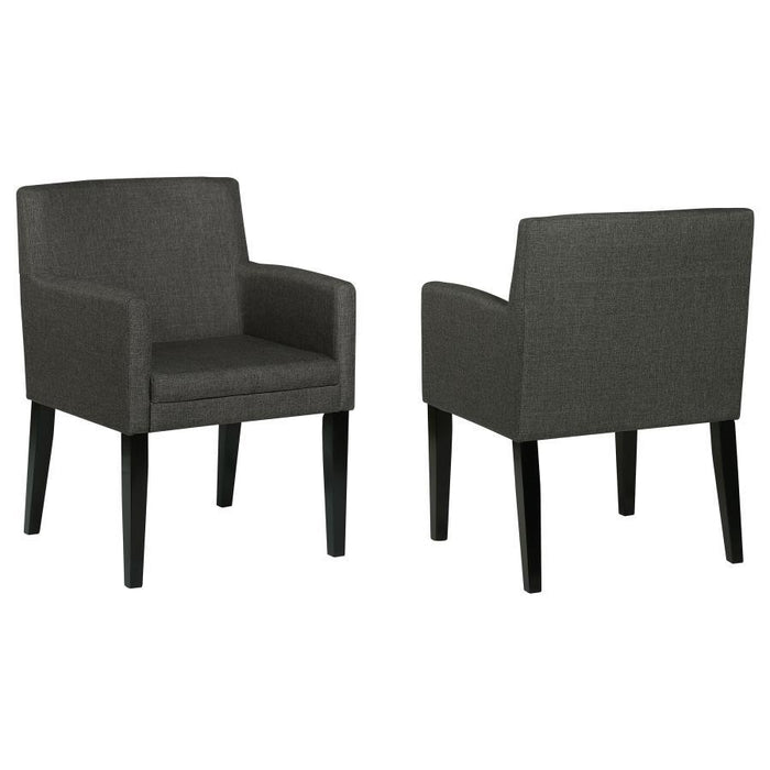 Catherine - Upholstered Dining Arm Chair (Set of 2) - Gray - Simple Home Plus