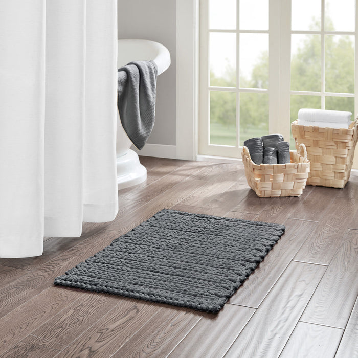 Lasso - 24" x 44" Chain Stitch Rug - Charcoal - Simple Home Plus